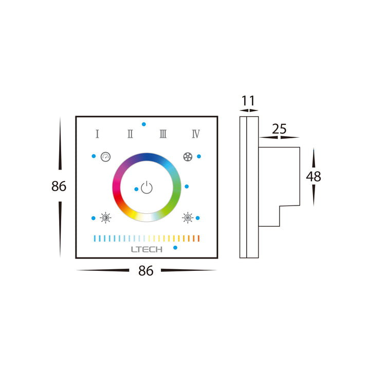 HCP-75252 - RGBCW LED Strip Touch Panel