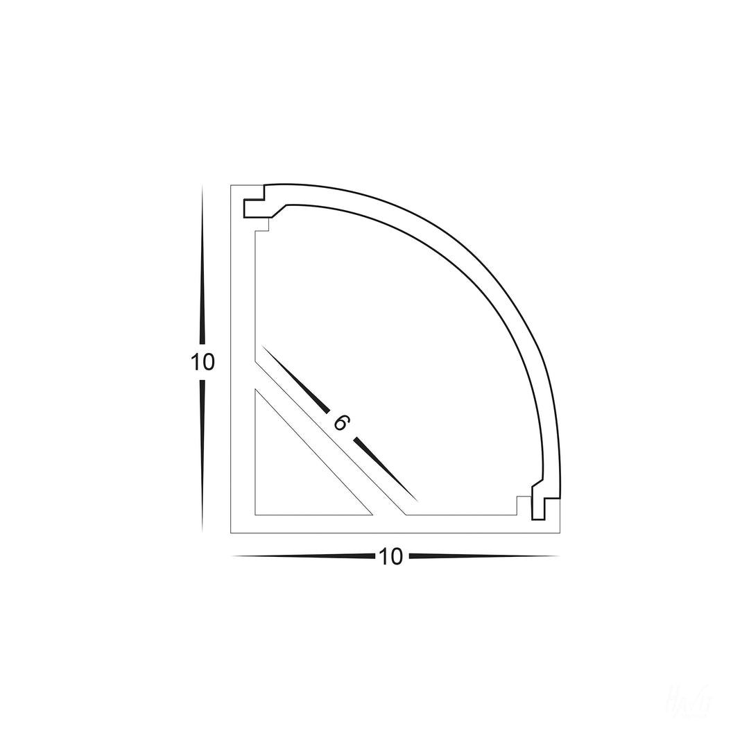 HCP-4211010 - Silver Small Corner Aluminium Profile