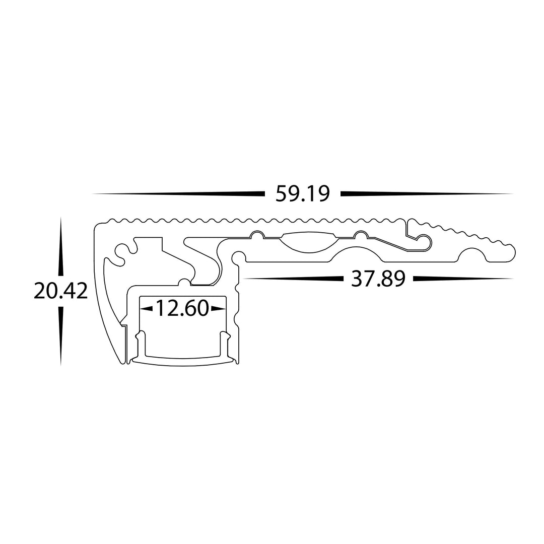 HCP-4916020 - Step Tread Aluminium Profile